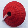 Imitate Wood Acrylic Beads, Flat Round 20x13mm Hole:4mm, Sold by Bag