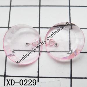Coin Acrylic Pendant/Drop 14mm Hole:1mm Sold by Bag