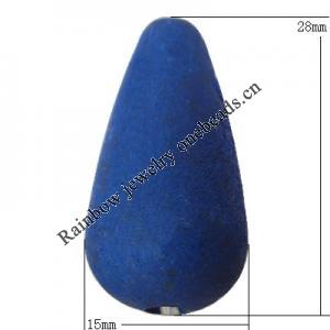 Imitate Wood Acrylic Beads, Teardrop 28x15mm Hole:3mm, Sold by Bag