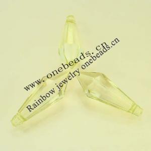 Transparent Acrylic Beads Faceted Teardrop 10x30mm Sold by Bag