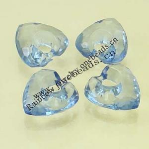 Transparent Acrylic Beads Faceted Heart 13x14mm Sold by Bag