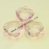 Transparent Acrylic Beads Faceted Heart 18x22mm Sold by Bag