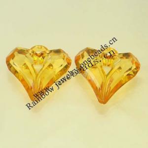 Transparent Acrylic Beads Faceted Heart 26x27mm Sold by Bag