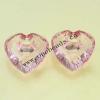 Transparent Acrylic Beads Faceted Heart 15x16mm Sold by Bag