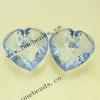 Transparent Acrylic Beads Faceted Heart 29x30mm Sold by Bag