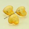 Transparent Acrylic Beads Faceted Heart 13x14mm Sold by Bag