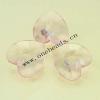 Transparent Acrylic Beads Faceted Heart 17x18mm Sold by Bag