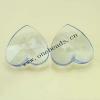 Transparent Acrylic Beads Faceted Heart 20x20mm Sold by Bag