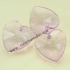 Transparent Acrylic Beads Faceted Heart 28x28mm Sold by Bag