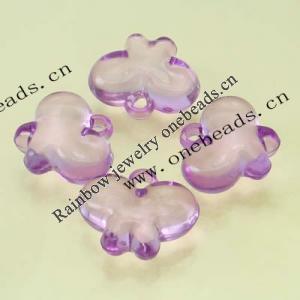 Transparent Acrylic Beads Heart 17x20mm Sold by Bag