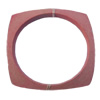 Imitate Wood Acrylic Beads, Donut O:75x71mm I:63x60mm, Sold by Bag