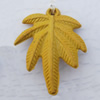 Imitate Wood Acrylic Beads, Leaf 24x30mm Hole:1.5mm, Sold by Bag