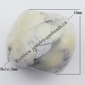 Imitate Gemstone Acrylic Beads, Nugget 15mm Hole:3mm, Sold by Bag