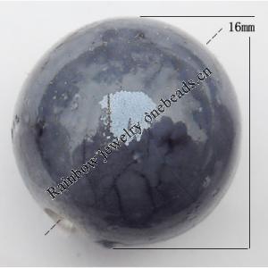 Imitate Gemstone Acrylic Beads, Round 16mm Hole:3mm, Sold by Bag