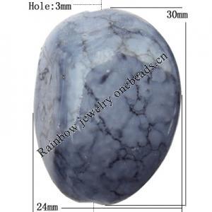 Imitate Gemstone Acrylic Beads, Nugget 24x30mm Hole:3mm, Sold by Bag