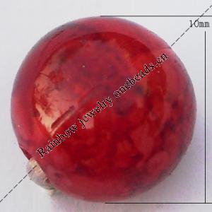  Imitate Jade Painted Acrylic Beads, Round 10mm Hole:2mm, Sold by Bag