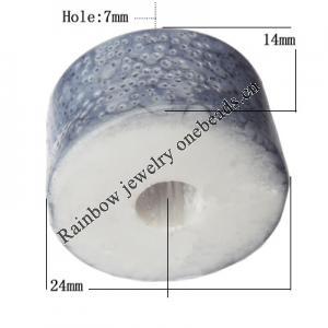 Imitate Gemstone Acrylic Beads, Column 14x24mm Hole:7mm, Sold by Bag