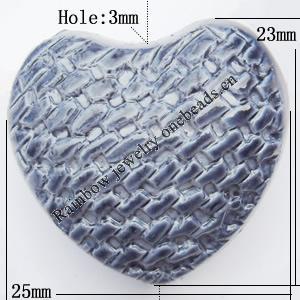 Imitate Gemstone Acrylic Beads, Heart 25x23mm Hole:3mm, Sold by Bag