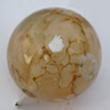  Imitate Jade Painted Acrylic Beads, Round 22mm Hole:3mm, Sold by Bag
