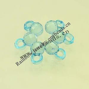 Transparent Acrylic Beads Faceted Round 7x11mm Sold by Bag