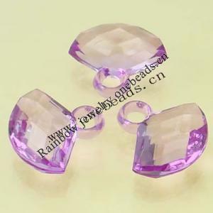 Transparent Acrylic Beads Faceted Fan 16x17mm Sold by Bag