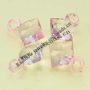 Transparent Acrylic Beads Faceted Square 13x16mm Sold by Bag