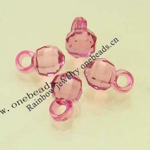 Transparent Acrylic Beads Faceted Round 8x13mm Sold by Bag