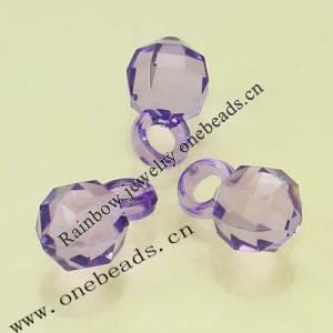 Transparent Acrylic Beads Faceted Round 10x16mm Sold by Bag