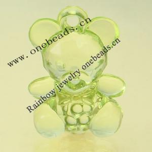 Transparent Acrylic Beads Animal 32x42mm Sold by Bag