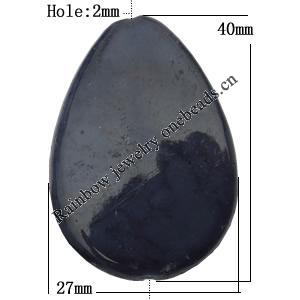 Imitate Gemstone Acrylic Beads, Flat Teardrop 27x40mm Hole:2mm, Sold by Bag