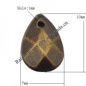   Antique Copper Acrylic Beads Faceted Deardrop 7x10mm Hole:1mm, Sold by Bag  