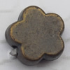   Antique Copper Acrylic Beads Flower 9x4mm Hole:2mm, Sold by Bag