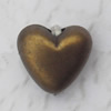   Antique Copper Acrylic Beads Heart 10x9mm Hole:2.5mm, Sold by Bag