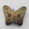   Antique Copper Acrylic Beads Butterfly 15x12mm Hole:3mm, Sold by Bag