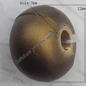   Antique Copper Acrylic Beads Rondelle 12x10mm Hole:3mm, Sold by Bag