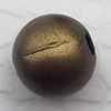   Antique Copper Acrylic Beads Round 12mm Hole:3mm, Sold by Bag