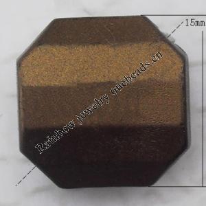   Antique Copper Acrylic Beads Twist Faceted Polygon 15x7mm Hole:2mm, Sold by Bag