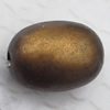   Antique Copper Acrylic Beads Oval 13x17mm Hole:2.5mm, Sold by Bag