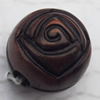   Antique Copper Acrylic Beads Flower 14mm Hole:3mm, Sold by Bag