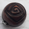  Antique Copper Acrylic Beads Flower 14mm Hole:3mm, Sold by Bag