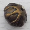   Antique Copper Acrylic Beads Round 15x13mm Hole:2mm, Sold by Bag