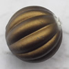   Antique Copper Acrylic Beads Fluted Round 12mm Hole:2mm, Sold by Bag