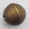   Antique Copper Acrylic Beads Round 16mm Hole:4mm, Sold by Bag