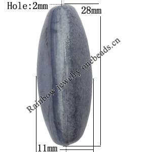 Imitate Gemstone Acrylic Beads, Tube 11x28mm Hole:2mm, Sold by Bag