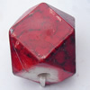 Imitate Gemstone Acrylic Beads, Polyhedron 20x19mm Hole:4mm, Sold by Bag