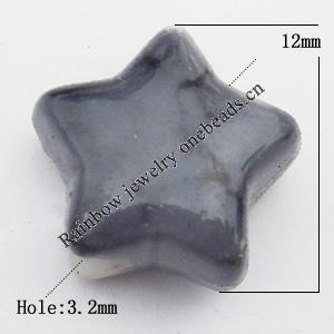 Imitate Gemstone Acrylic Beads, Star 6x12mm Hole:3.2mm, Sold by Bag