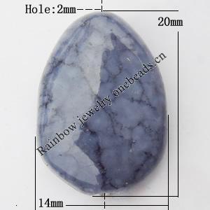 Imitate Gemstone Acrylic Beads, Teardrop 14x20mm Hole:2mm, Sold by Bag