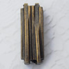   Antique Copper Acrylic Beads Tube 9x24mm Hole:2mm, Sold by Bag