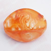 Imitate Gemstone Acrylic Beads, Edge Oval 14x17mm Hole:2mm, Sold by Bag