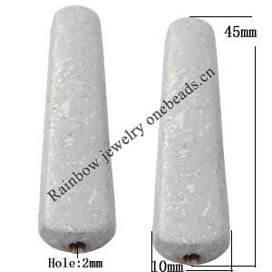 Imitate Gemstone Acrylic Beads, Flat Tube 45x10mm Hole:2mm, Sold by Bag